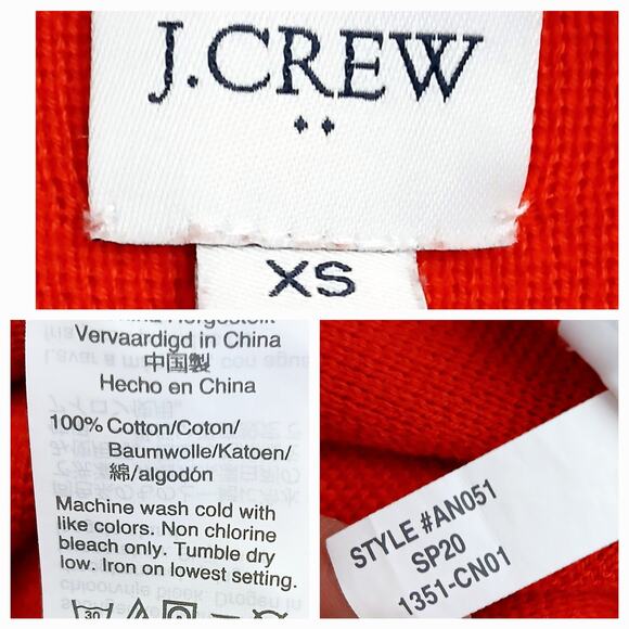 J.Crew Factory SZ XS Vanessa Sweater Jacket Red Pockets AN051 - Picture 5 of 5